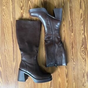 Over the Knee Brown Boots